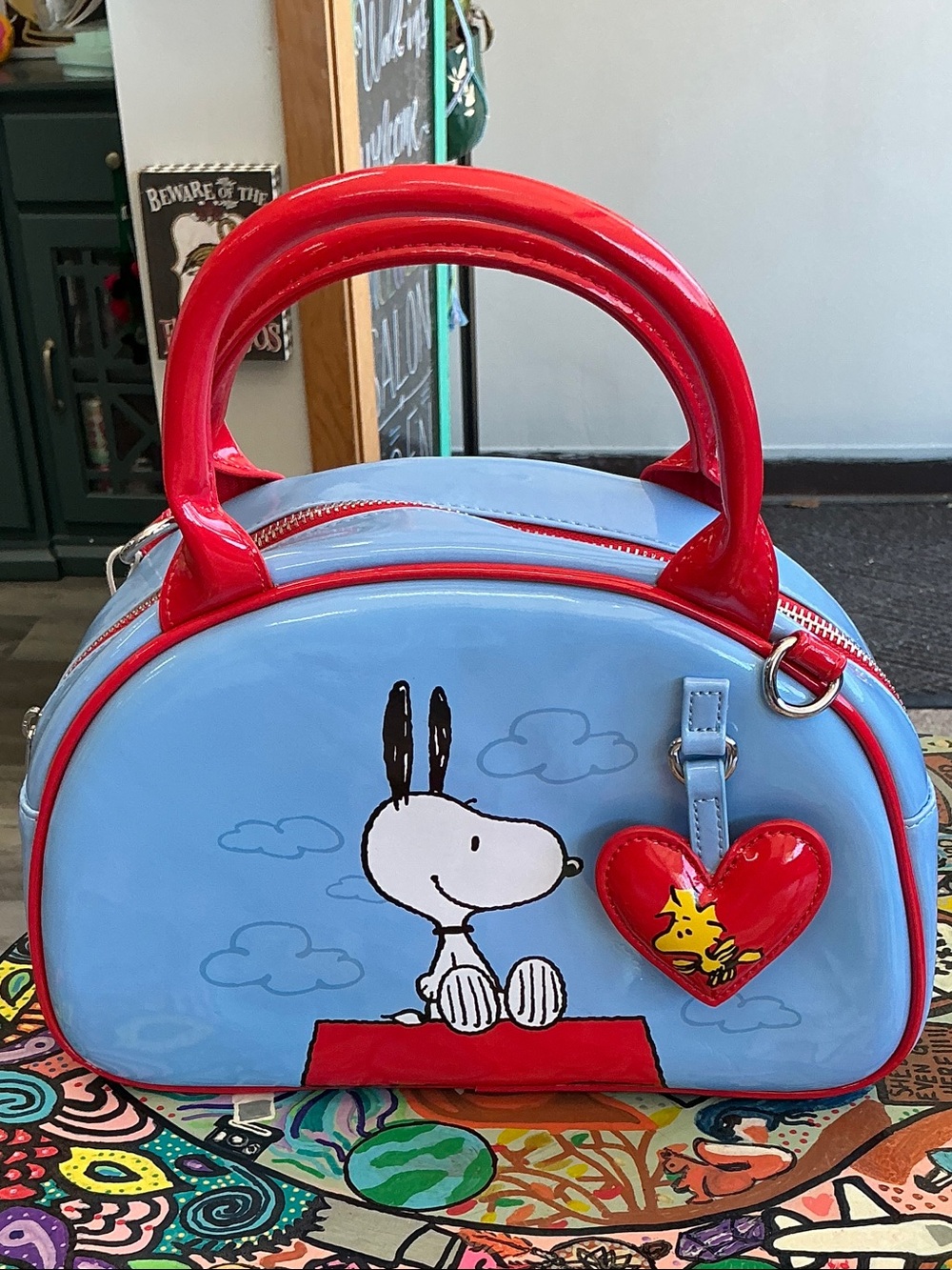 PEANUTS SNOOPY HAPPINESS IS A GOOD FRIEND BOWLER CROSSBOY BAG